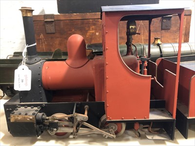 Lot 39 - A scratch built live steam tank engine locomotive, 3.5" gauge, with tender, 61cm length.