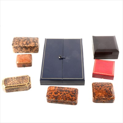 Lot 1400 - A collection of jewellery boxes.