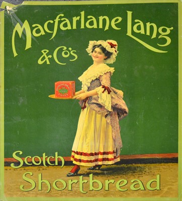 Lot 181 - Advertising poster; Macfarlane Lang & Cos Scotch Shortbread.