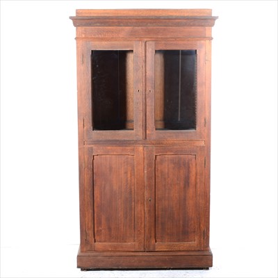 Lot 253 - An Edwardian oak cabinet, in the Gothic Revival style