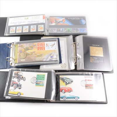 Lot 136 - Collection of stamps and first day covers, mostly British railway and motor car themed