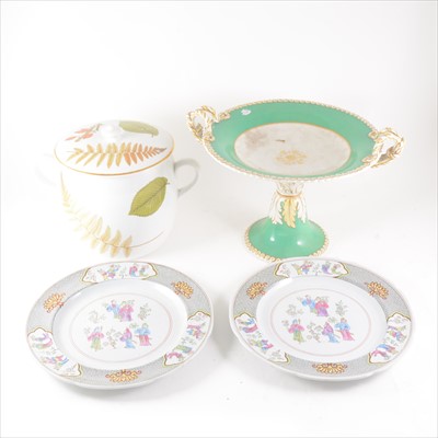 Lot 85 - Six Copeland Spode plates and a selection of ceramics