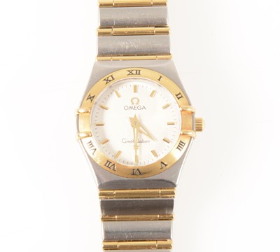 Lot 153 - Omega - a lady's Constellation quartz bi-colour wrist watch