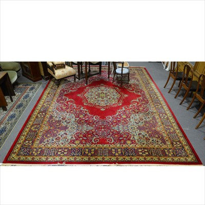 Lot 440 - Wilton Grosvenor carpet, Persian pattern on a red field