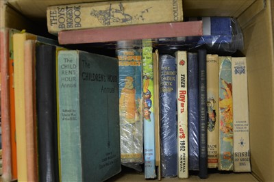 Lot 48 - Children's annuals and books; three boxes including school stories, Roy of the Rovers, illustrated and others.