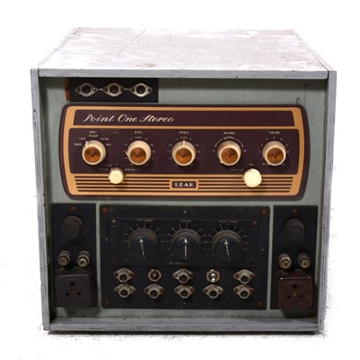 Lot 56 - Leak Point One Stereo valve amplifier and pre-amp unit, housed in wooden case.