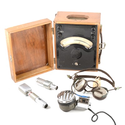 Lot 50 - Three vintage microphones, two by Reslosound ribbon, and another