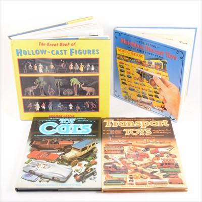 Lot 166 - Books on toy collecting, Joplin Norman, The Great Book of Hollow-cast figures, Collecting Matchbox die-cast toys and two others.