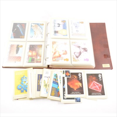Lot 161 - One box of loose stamps and stamp postcards.