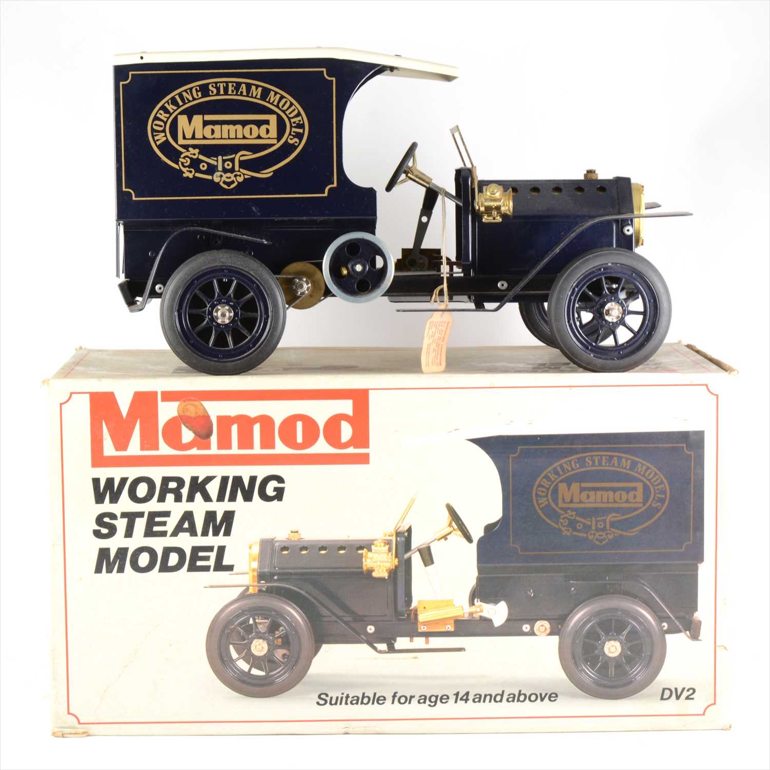 Lot 17 - Mamod live steam; DV2 working steam model motorcar, with box and inner card trays.