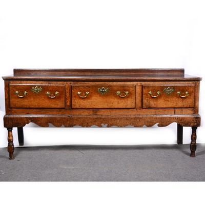 Lot 466 - A joined oak dresser, circa 1800