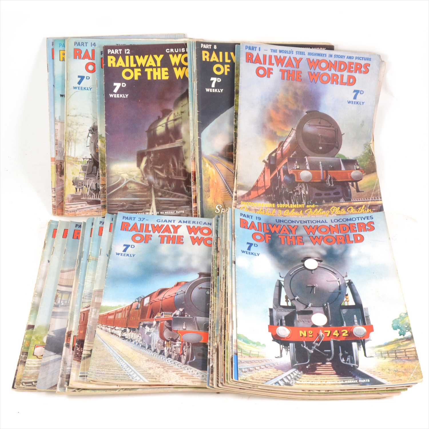 Lot 41 - Railway Wonders of the World Weekly magazines,
