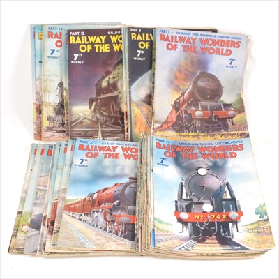 Lot 41 - Railway Wonders of the World Weekly magazines, full run from part 1 to part 50, etc.