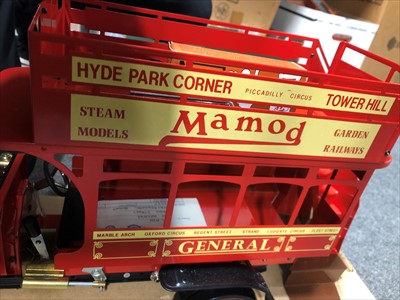 Lot 15 - Mamod live steam; LB1 working steam model London Omnibus bus, red body, with box.