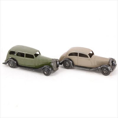 Lot 112 - Dinky Toys; two pre-war examples 30B Rolls Royce and 30D Vauxhall.