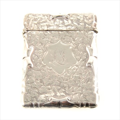 Lot 274 - A silver card case by E J Trevitt & Sons.