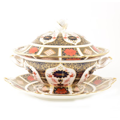 Lot 379 - A Royal Crown Derby covered soup tureen and stand, 2005-6