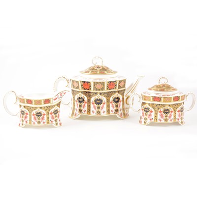 Lot 381 - A Royal Crown Derby three-piece tea set, 2012