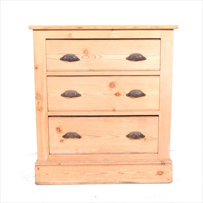 Lot 321 - A stripped pine chest of drawers