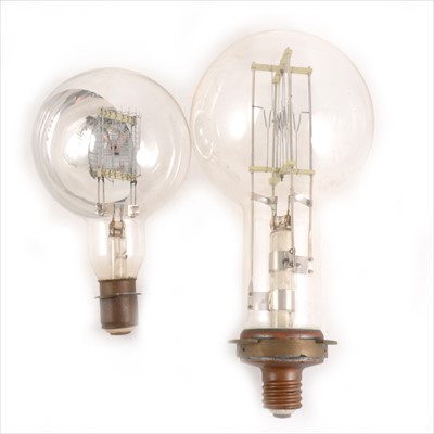 Lot 129 - Two large vintage industrial developing bulbs.