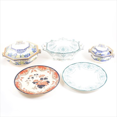 Lot 100 - Two part dinner services including, Doulton Merryweather pattern, and Whieldon Ware Byron pattern.