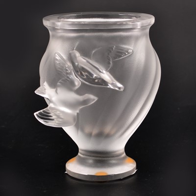 Lot 624 - A Lalique Crystal vase, 'Rosine' design