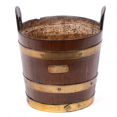 Lot 479 - SS Caronia coopered bucket, 1905