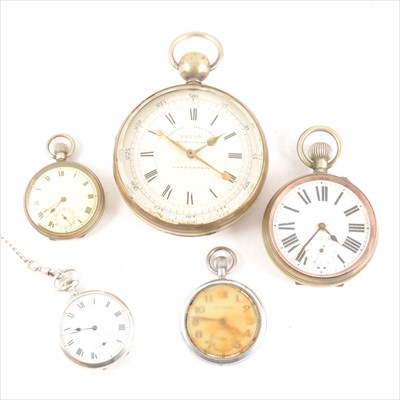 Lot 181 - Five pocket watches including two Goliath watches