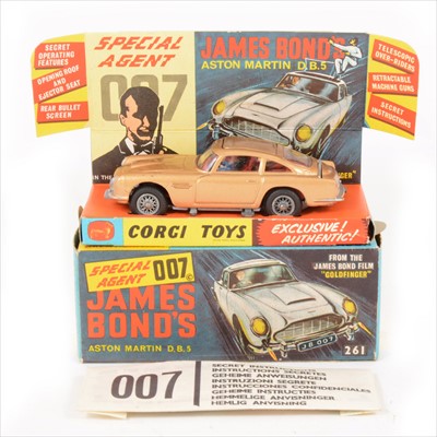 Lot 184 - Corgi Toys; no.261 Aston Martin DB5 'James Bond Special Agent 007', in original box