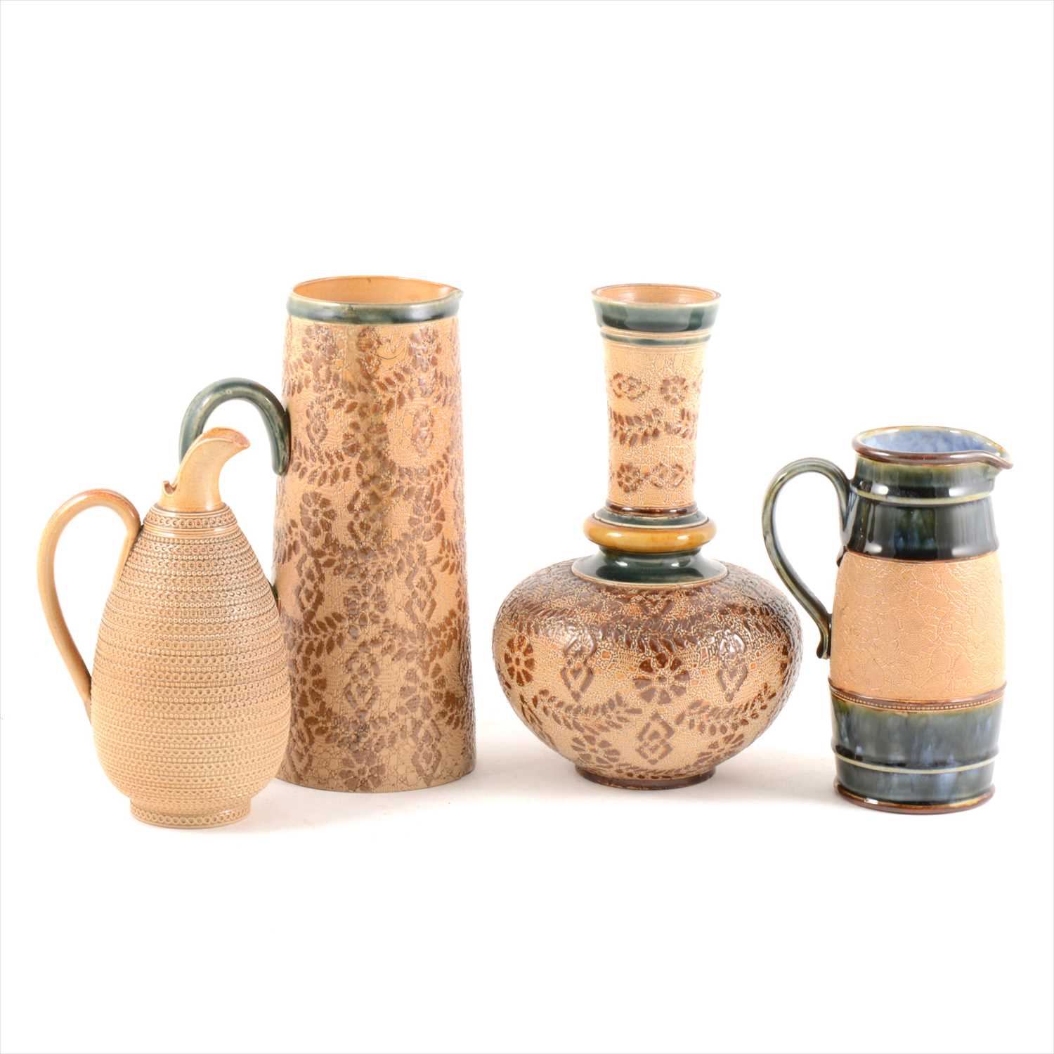 Lot 65 - Four stoneware items by Doulton Slater's Patent