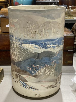 Lot 90 - A large contemporary ceramic vase, by Barry Guppy, 1986