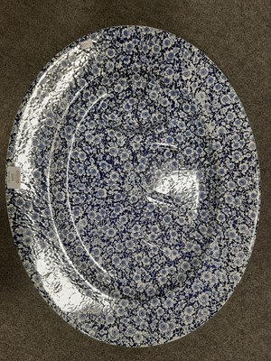 Lot 1024 - Collection of blue and white pottery meat plates.