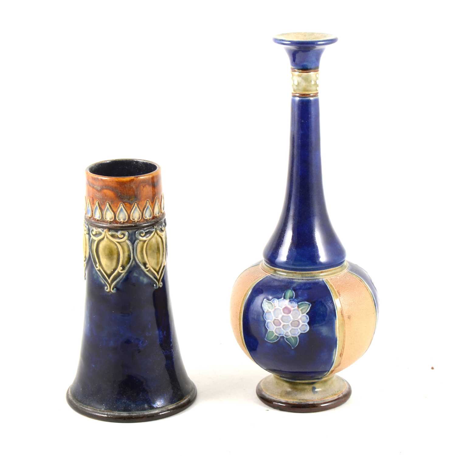 Lot 1021 - Two Doulton Lambeth stoneware vases
