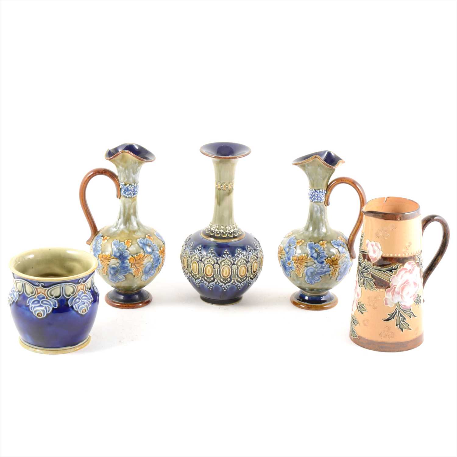 Lot 67 - Five items of Doulton Lambeth stoneware