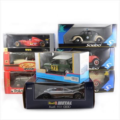 Lot 202 - Eight 1:18 scale models; including examples by Onyx, Polistil, Revell etc.