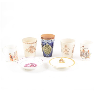 Lot 41 - Doulton commemorative beakers and mugs