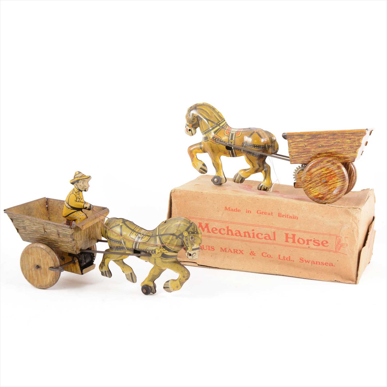 Marx Toys USA N.423 Dual Horse & Cart Jamais Usato IN Scatola Rara
