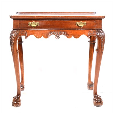 Lot 341 - George II style mahogany silver table