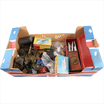 Lot 163 - Die-cast and tin-plate military models; including field guns by Dinky and Britains, Tri-ang Minic boats, Meccano etc.