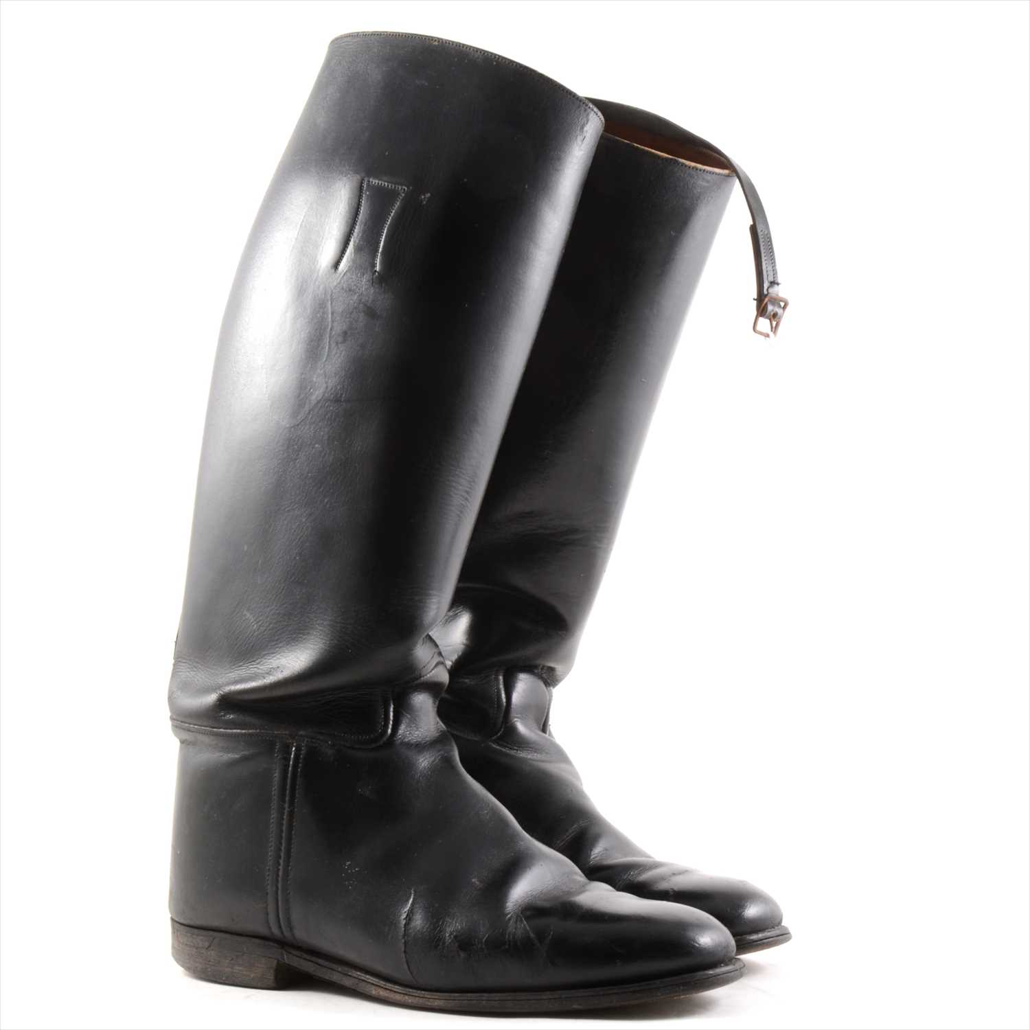 Lot 118 - A pair of lady's black leather riding boots, size 7.
