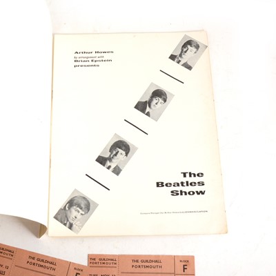 Lot 75 - A pair of original concert tickets 'The Beatles Show' Tues Nov 12th 1963 at the Guildhall Portsmouth, unused.