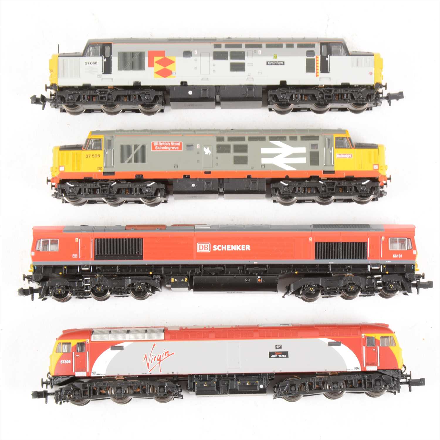 Lot 99 - Four Bachmann N gauge model railway diesel locomotives