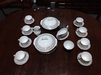 Lot 50 - A Grafton bone china dinner and tea service, Regency pattern.