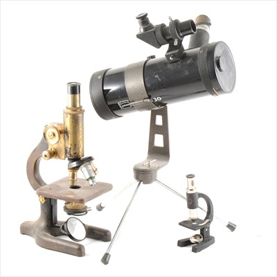 Lot 117 - A Danubia Dorr table-top telescope and two microscopes.