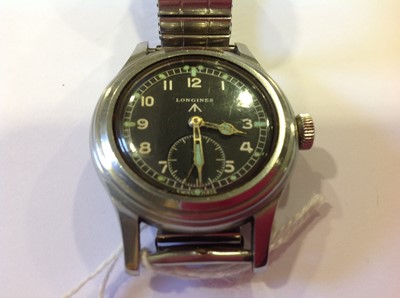 Lot 169 - A Longines Military Issue wrist watch one of "The Dirty Dozen"