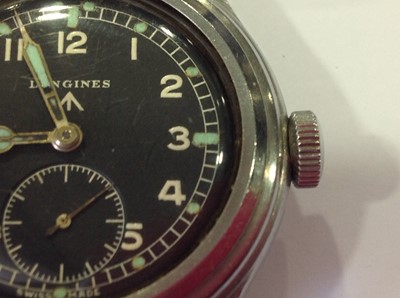 Lot 169 - A Longines Military Issue wrist watch one of "The Dirty Dozen"