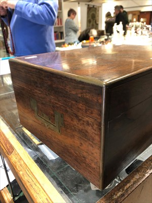 Lot 182 - Victorian rosewood travelling box