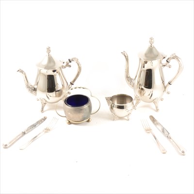 Lot 251 - An electroplated four-piece tea and coffee set
