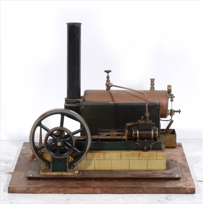 Lot 9 - A Stuart Turner 'Victoria' single cylinder horizontal mill steam engine and Stuart Turner steam boiler.