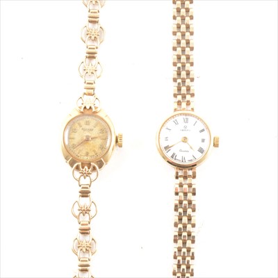 Lot 191 - Rotary and Verity - two lady's 9 carat yellow gold wrist watches.